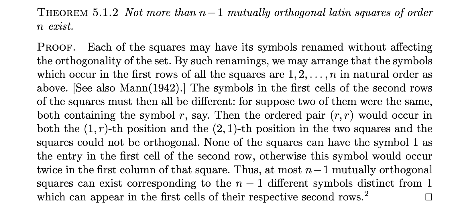 Latin Squares and their application page 161